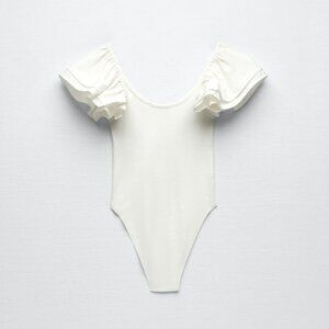 Zara Bodysuit with Ruffle Sleeves